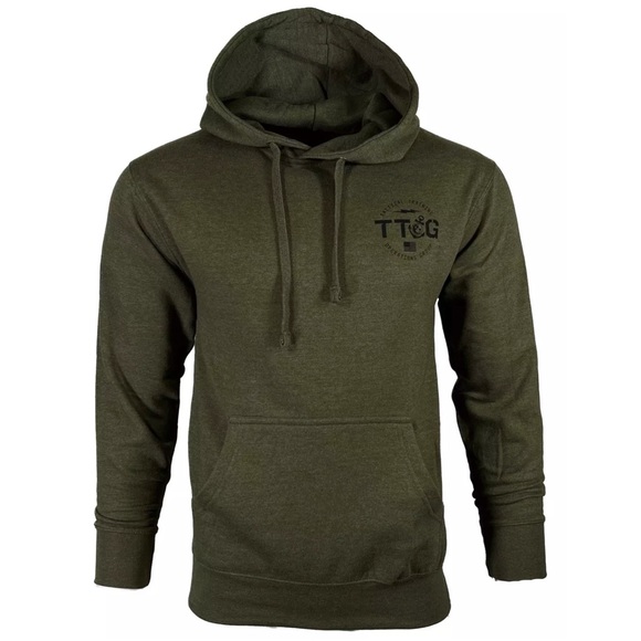 Howitzer Style Men's Hoodie TTOG SCREAM Military Grunt Green - Picture 4 of 9